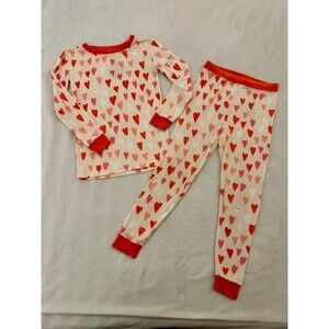 Little sleepies OG valentines heart bamboo pajamas size 4T